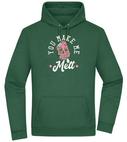 You Make Me Melt Ice Cream Design - Premium Essential Unisex Hoodie_GREEN BOTTLE_front