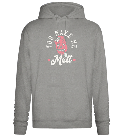 You Make Me Melt Ice Cream Design - Premium Essential Unisex Hoodie_ORION GREY II_front