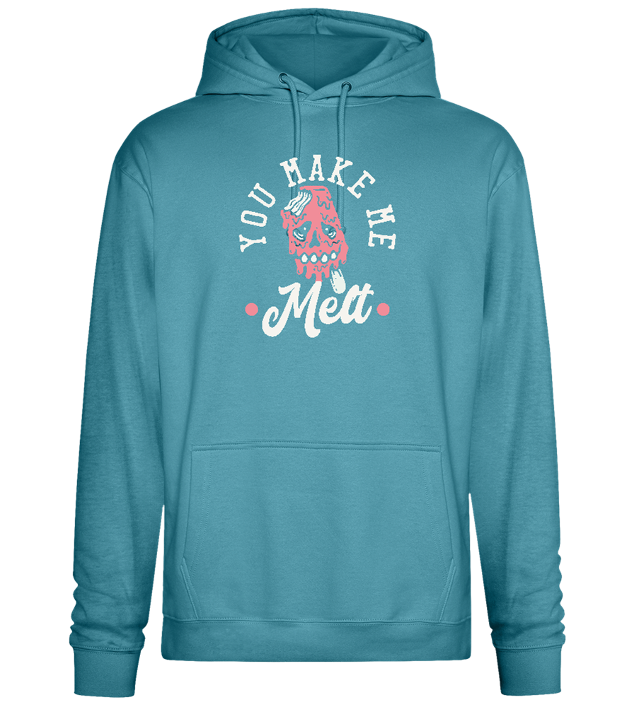 You Make Me Melt Ice Cream Design - Premium Essential Unisex Hoodie_POOL BLUE_front