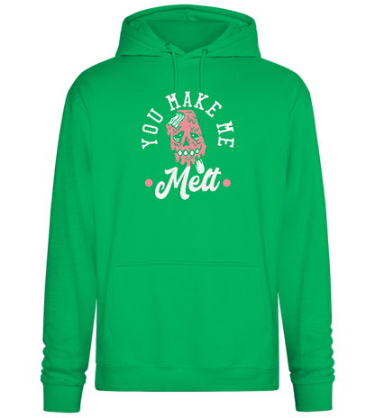 You Make Me Melt Ice Cream Design - Premium Essential Unisex Hoodie_SPRING GREEN_front