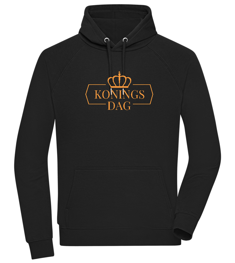 Koningsdag Kroon Design - Comfort unisex hoodie_BLACK_front