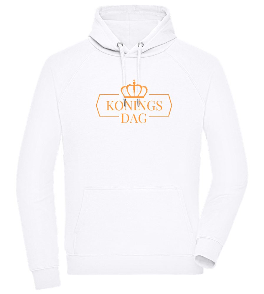 Koningsdag Kroon Design - Comfort unisex hoodie_WHITE_front