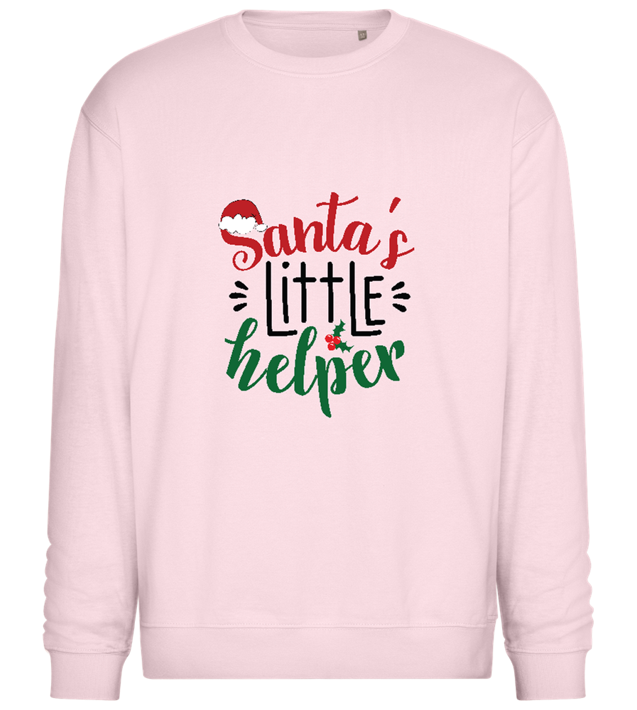 Santa's Helper Design - Comfort Essential Unisex Sweater_LIGHT PEACH ROSE_front