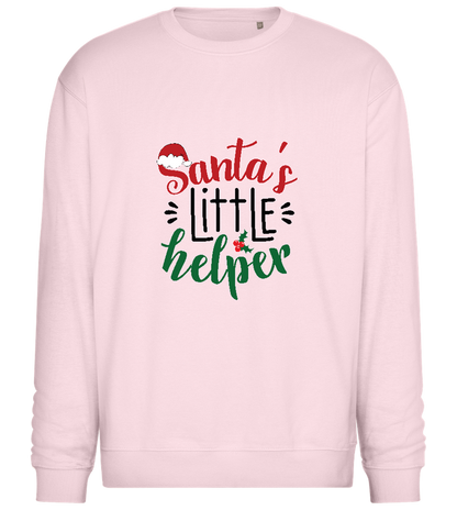 Santa's Helper Design - Comfort Essential Unisex Sweater_LIGHT PEACH ROSE_front