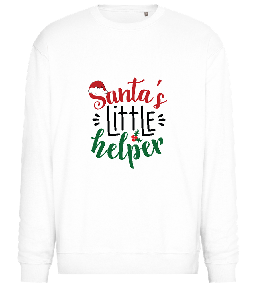 Santa's Helper Design - Comfort Essential Unisex Sweater_WHITE_front