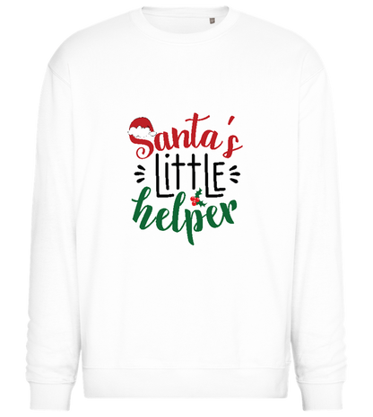 Santa's Helper Design - Comfort Essential Unisex Sweater_WHITE_front