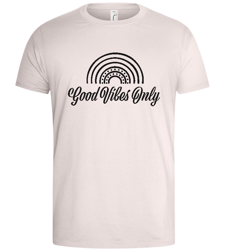 Good Vibes Only Design - Basic men's t-shirt_LIGHT PINK_front