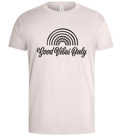 Good Vibes Only Design - Basic men's t-shirt_LIGHT PINK_front