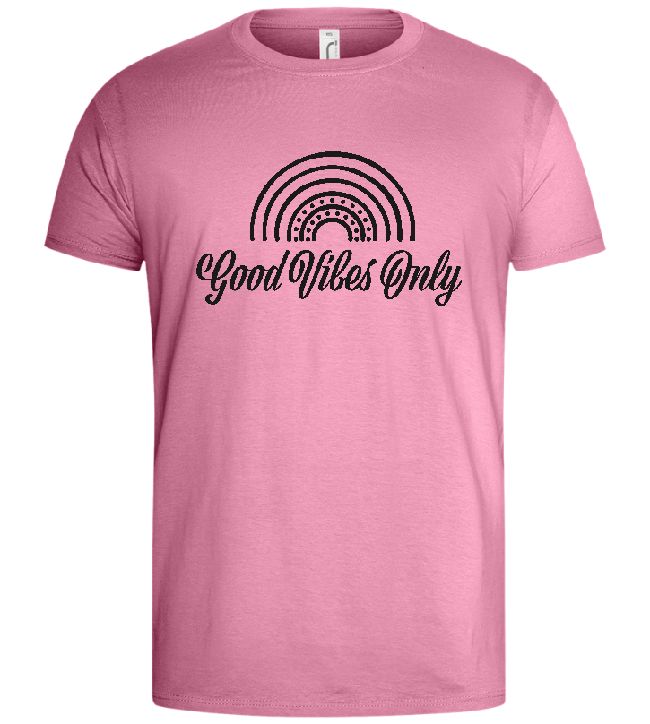 Good Vibes Only Design - Basic men's t-shirt_PINK ORCHID_front