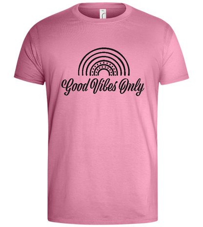 Good Vibes Only Design - Basic men's t-shirt_PINK ORCHID_front