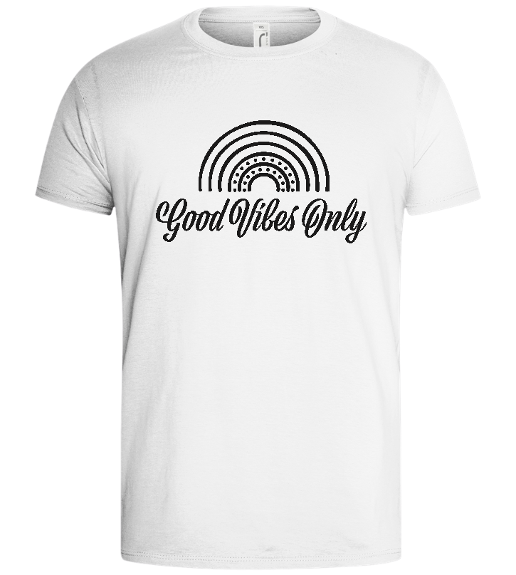 Good Vibes Only Design - Basic men's t-shirt_WHITE_front