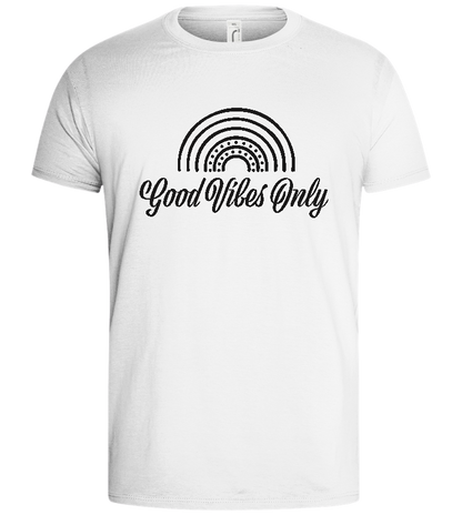 Good Vibes Only Design - Basic men's t-shirt_WHITE_front