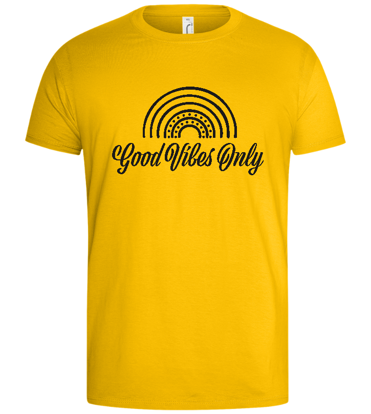 Good Vibes Only Design - Basic men's t-shirt_YELLOW_front