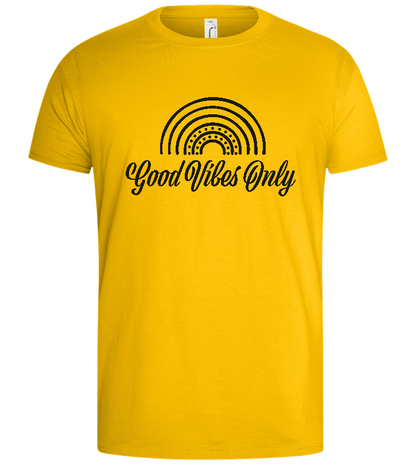 Good Vibes Only Design - Basic men's t-shirt_YELLOW_front