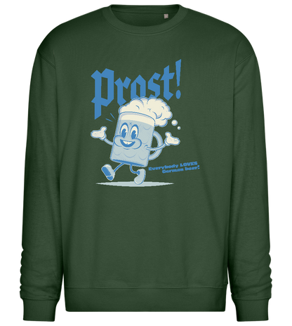 Prost Beer Design - Comfort Essential Unisex Sweater_GREEN BOTTLE_front