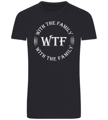 WTF With The Family Design - Basic Unisex T-Shirt_FRENCH NAVY_front