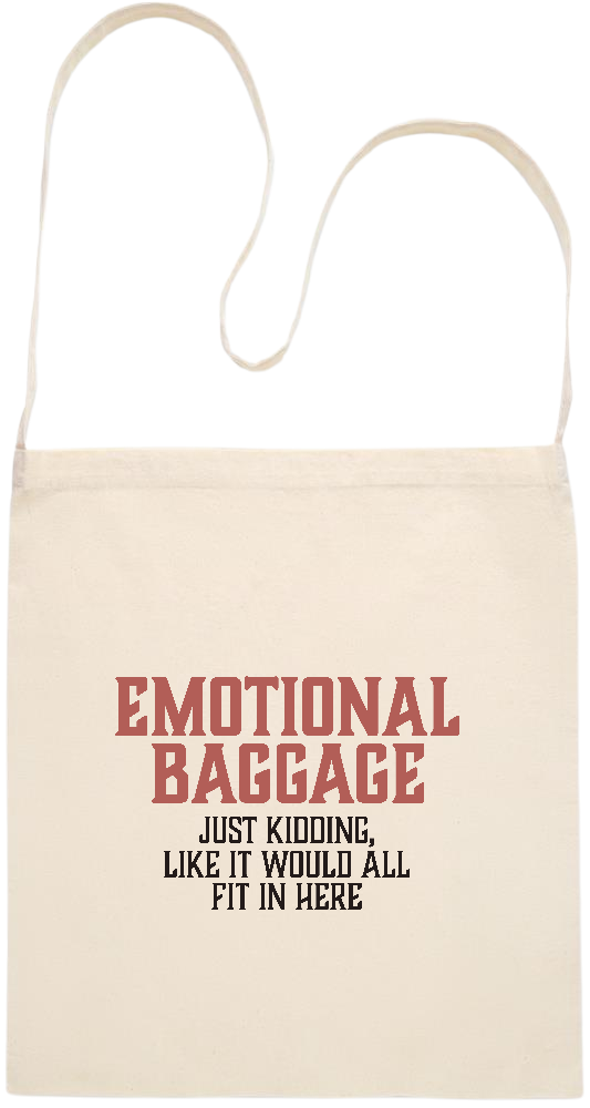 Emotional Baggage Design - Essential cross shoulder cotton tote bag_BEIGE_front