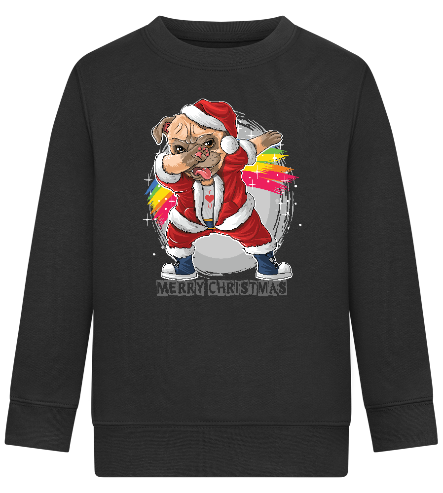 Christmas Dab Design - Comfort Kids Sweater_BLACK_front