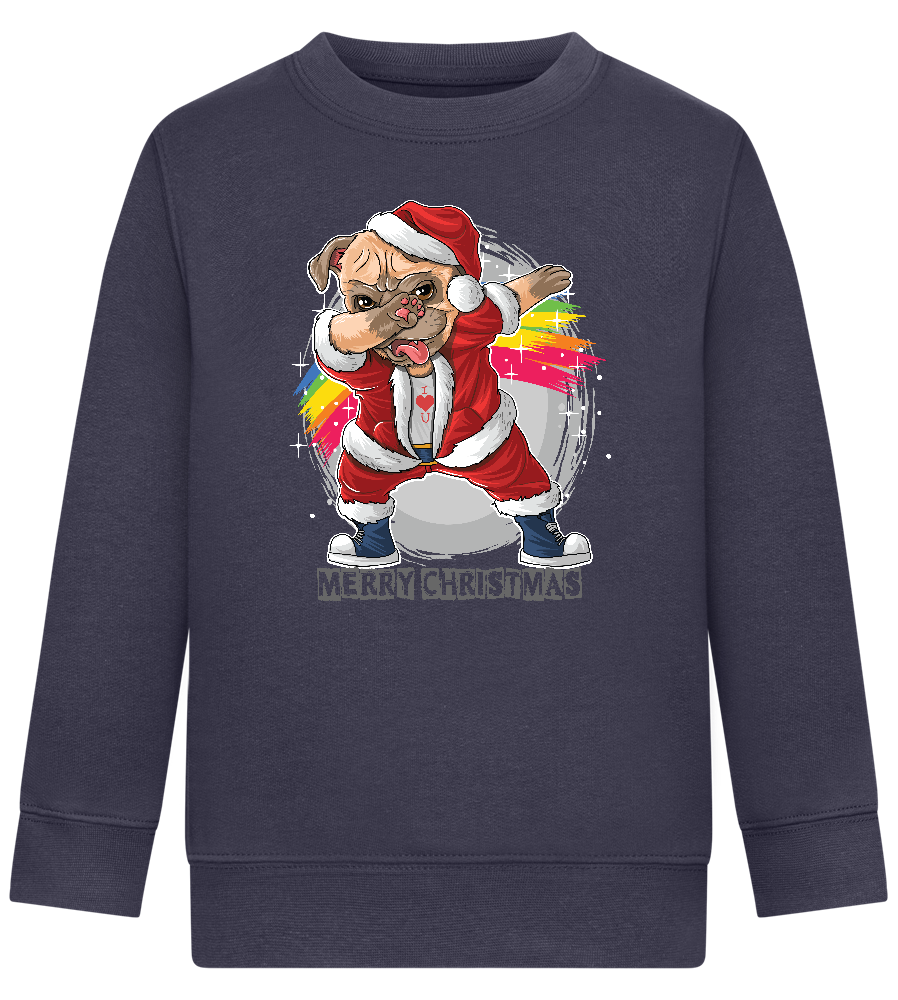 Christmas Dab Design - Comfort Kids Sweater_FRENCH NAVY_front
