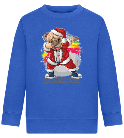 Christmas Dab Design - Comfort Kids Sweater_ROYAL_front