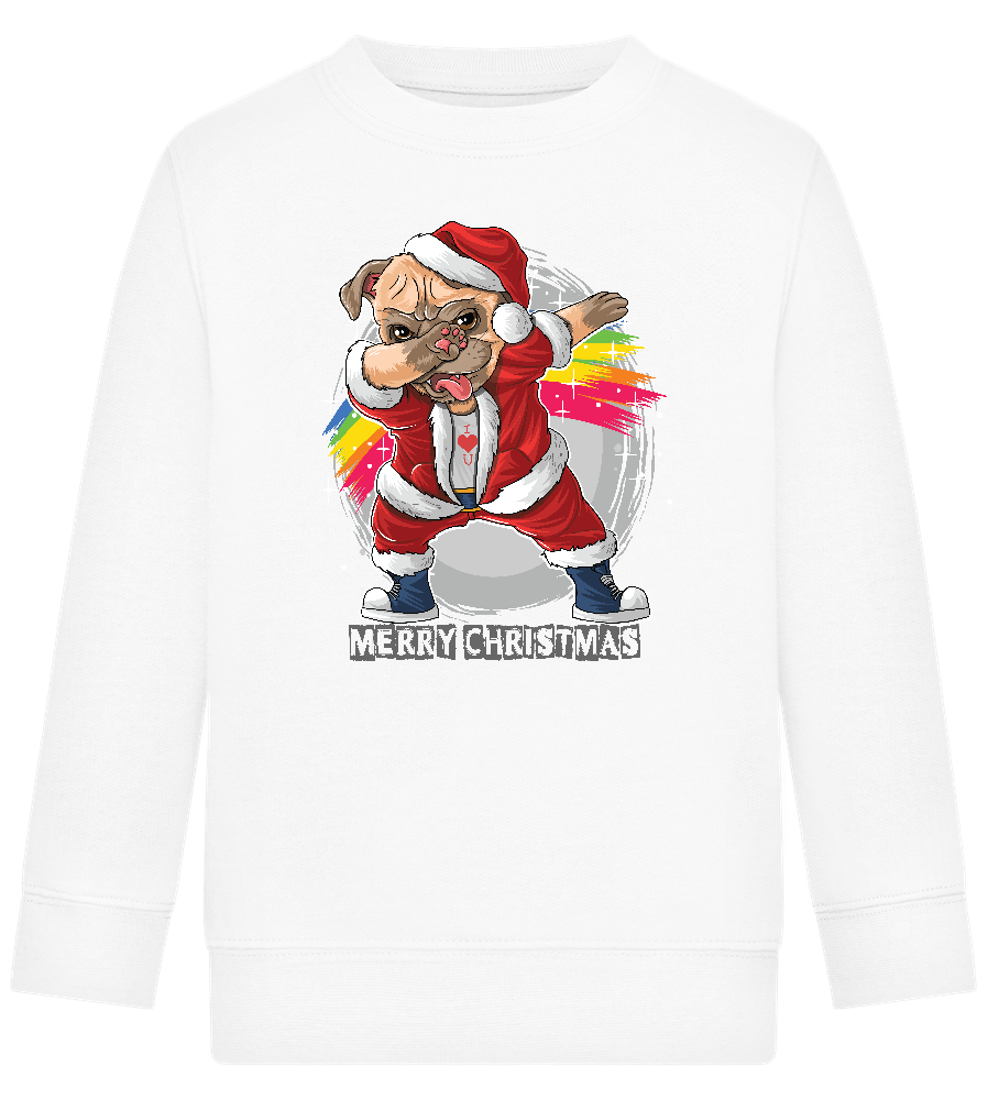 Christmas Dab Design - Comfort Kids Sweater_WHITE_front