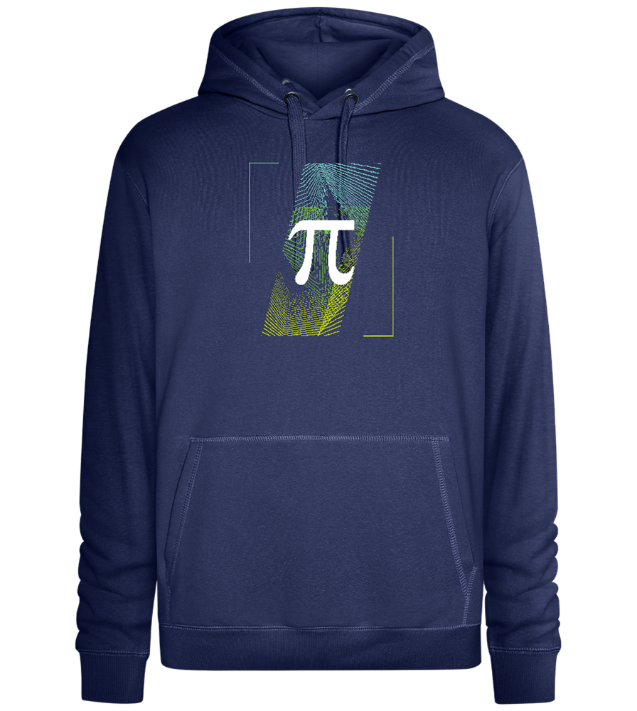 Pi Sign Design - Premium unisex hoodie_DENIM CHINA_front