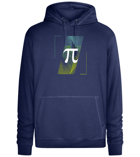 Pi Sign Design - Premium unisex hoodie_DENIM CHINA_front