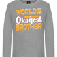 World's Okayest Brother Design - Premium kids long sleeve t-shirt_ORION GREY_front