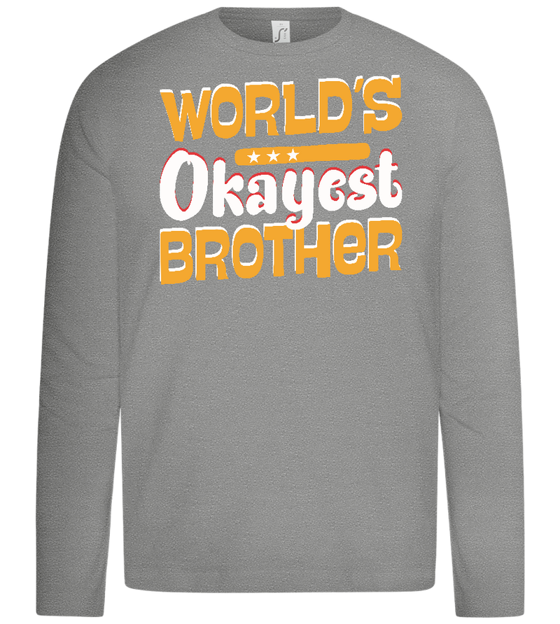 World's Okayest Brother Design - Premium kids long sleeve t-shirt_ORION GREY_front