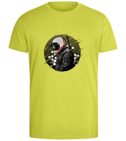 Samurai Bike Design - Comfort men's fitted t-shirt_GREEN APPLE_front