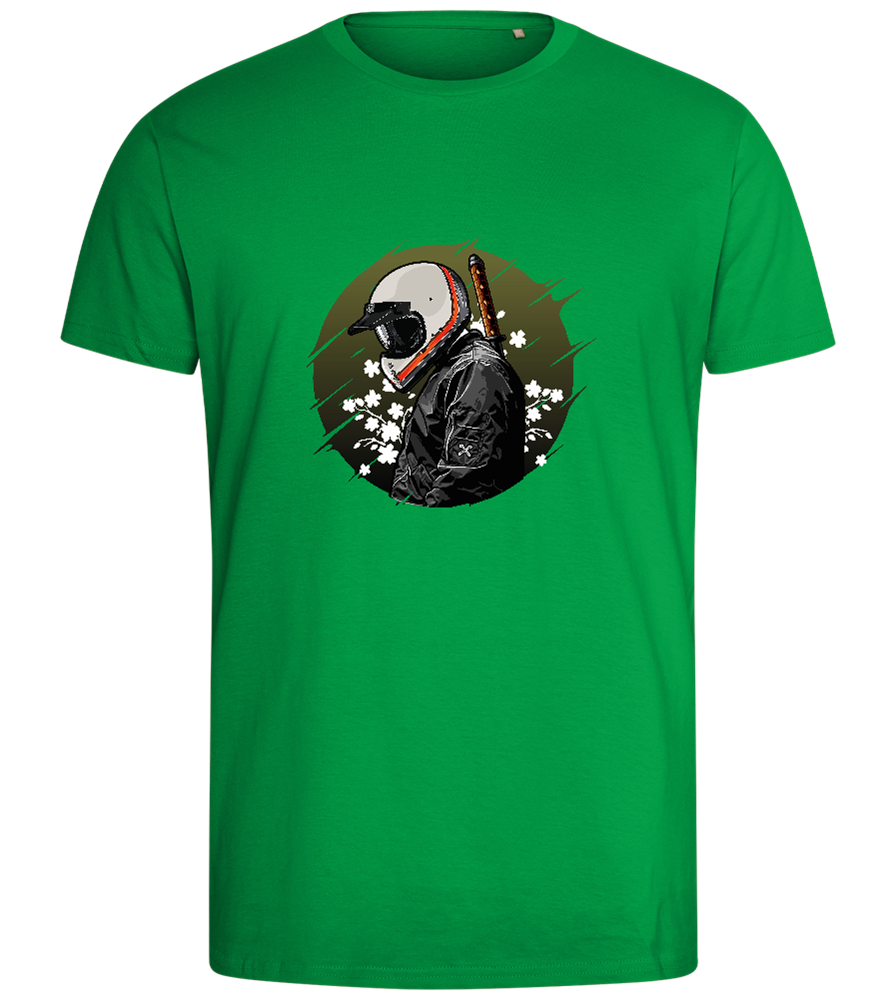 Samurai Bike Design - Comfort men's fitted t-shirt_MEADOW GREEN_front