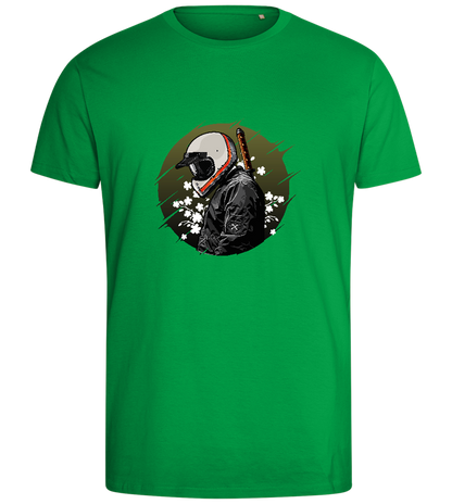 Samurai Bike Design - Comfort men's fitted t-shirt_MEADOW GREEN_front