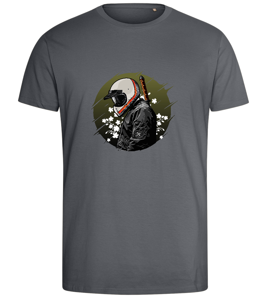 Samurai Bike Design - Comfort men's fitted t-shirt_MOUSE GREY_front