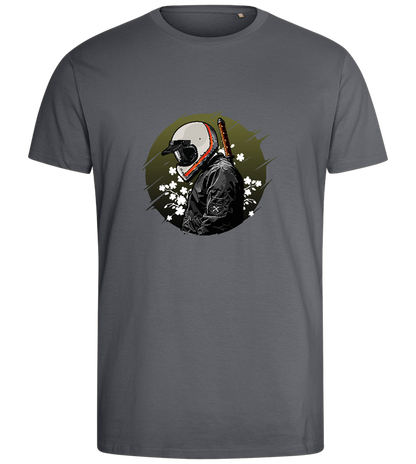 Samurai Bike Design - Comfort men's fitted t-shirt_MOUSE GREY_front