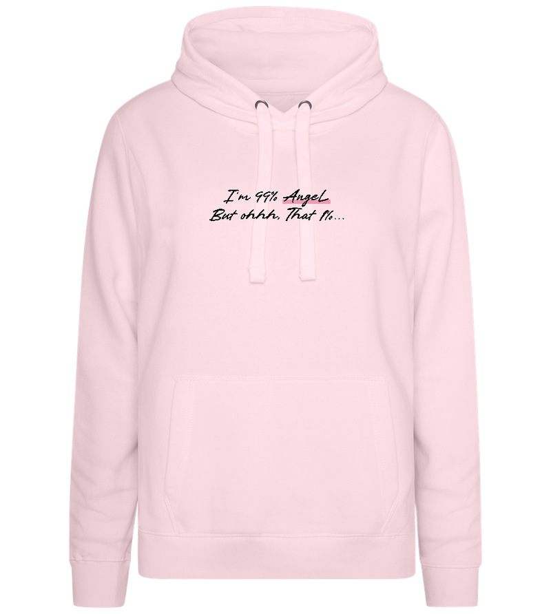 99% Angel Design - Premium women's hoodie_LIGHT PEACH ROSE_front