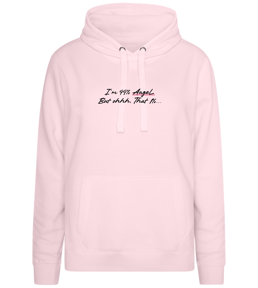 99% Angel Design - Premium women's hoodie_LIGHT PEACH ROSE_front