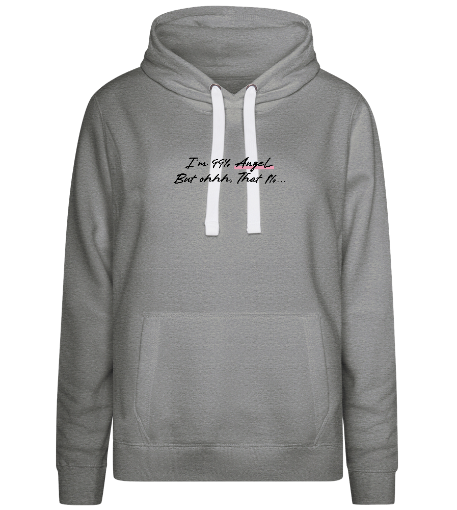 99% Angel Design - Premium women's hoodie_ORION GREY II_front