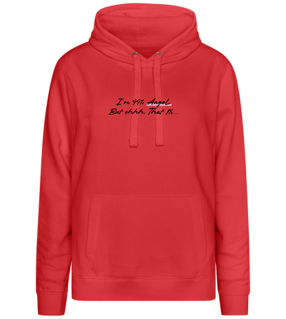 99% Angel Design - Premium women's hoodie_RED_front