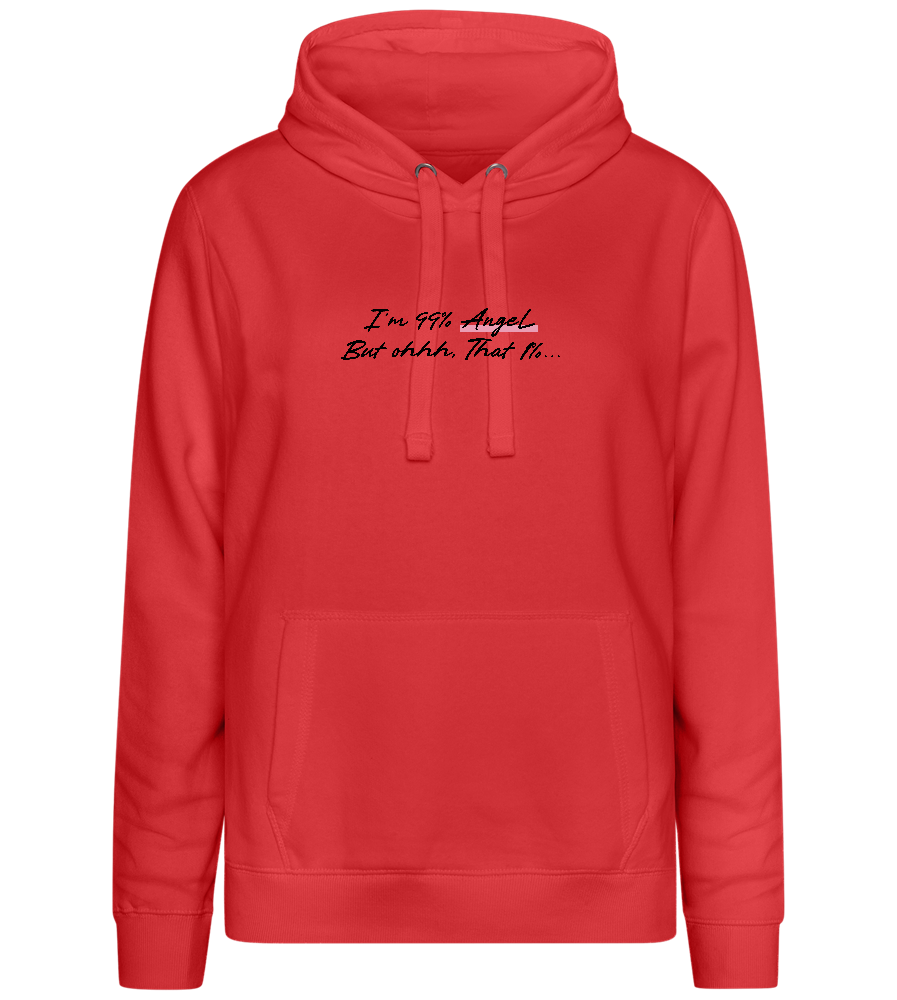 99% Angel Design - Premium women's hoodie_RED_front