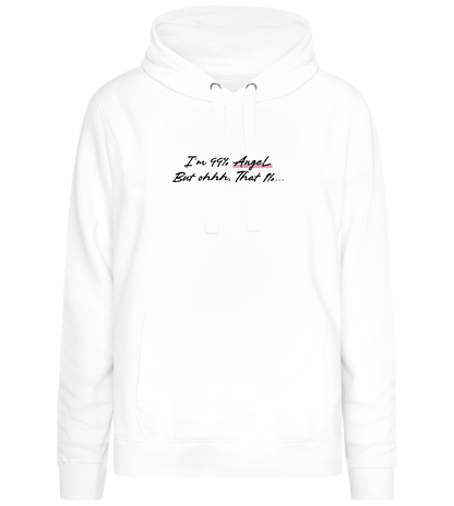 99% Angel Design - Premium women's hoodie_WHITE_front