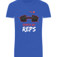 Death By Reps Barbell Design - Basic Unisex T-Shirt_ROYAL_front