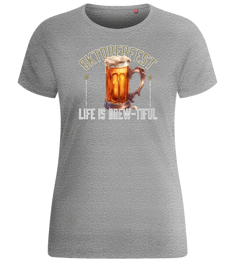 Life is Brew-tiful Design - Basic women's fitted t-shirt_ORION GREY_front