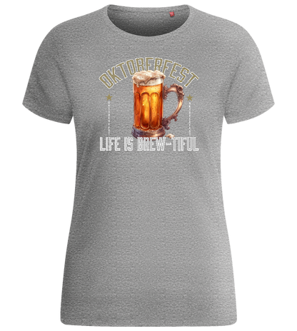 Life is Brew-tiful Design - Basic women's fitted t-shirt_ORION GREY_front