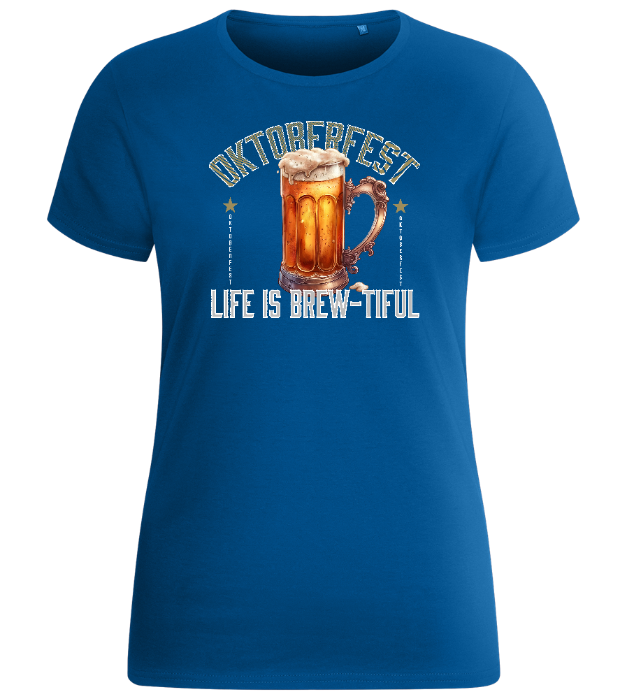 Life is Brew-tiful Design - Basic women's fitted t-shirt_ROYAL_front