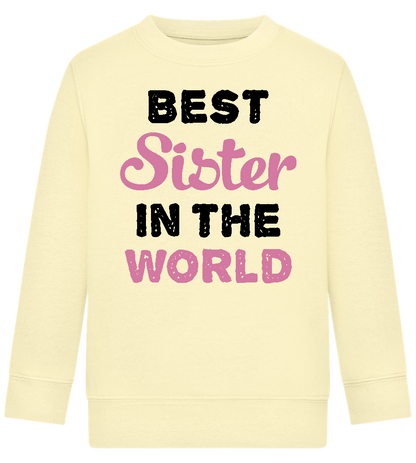 Best Sister in the World Design - Comfort Kids Sweater_AMARELO CLARO_front