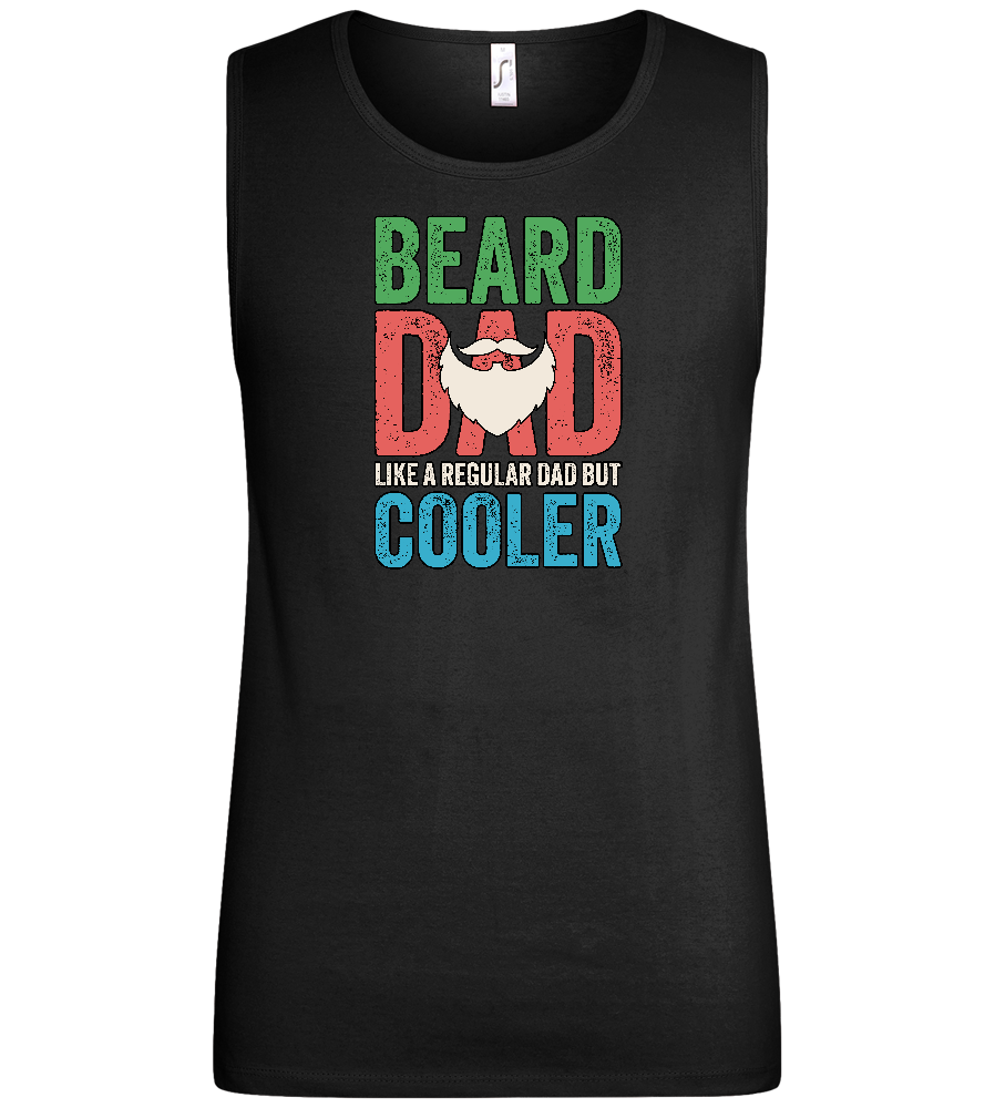 Beard Dad Design - Basic men's tank top_DEEP BLACK_front