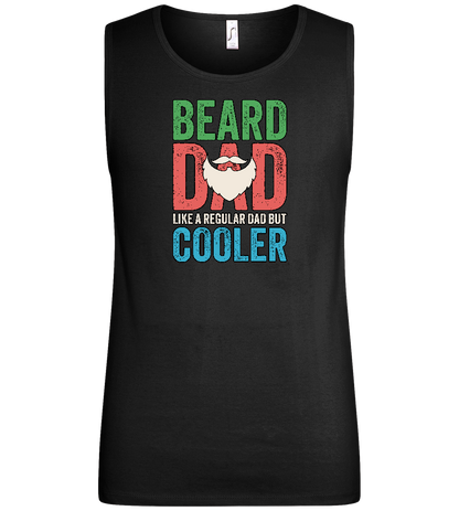 Beard Dad Design - Basic men's tank top_DEEP BLACK_front