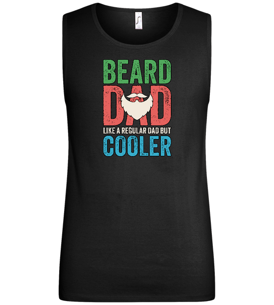 Beard Dad Design - Basic men's tank top_DEEP BLACK_front