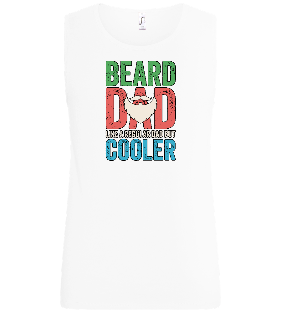 Beard Dad Design - Basic men's tank top_WHITE_front