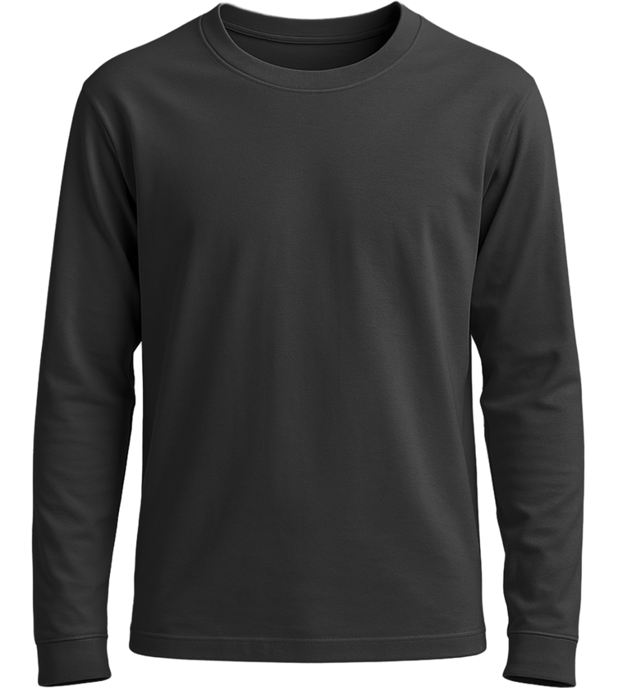 Premium kids long sleeve t-shirt_DEEP BLACK_front